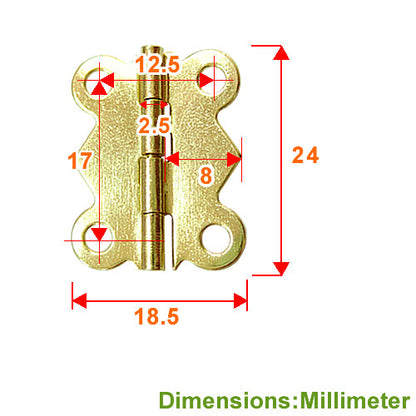 Small butterfly 90 degree hinge - bronze (gold) color JB004YG90