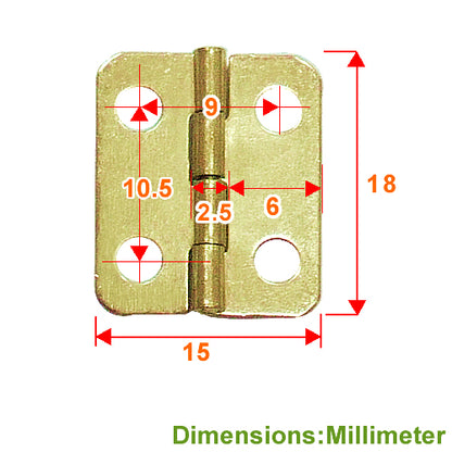 D-type hinge 15x18mm- bronze (gold) color JD007YG