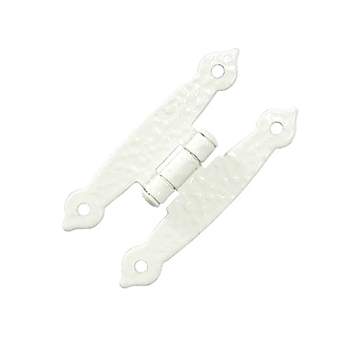 Small Country Embossed Hinge - Victorian White JH002WH