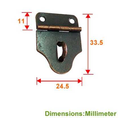 Large square box buckle with lock - red bronze YA012BR