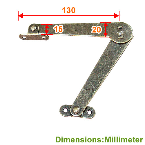 D-shaped hinge 26x36mm- bronze JD011BK
